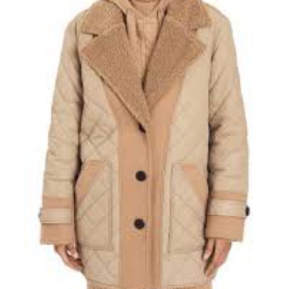 Derek lam 10 Crosby Amelie faux shearling quilted reversible jacket